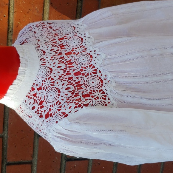 GAP French Style Lace and Cotton Top with High Collar in White size Small NWT - Picture 4 of 17